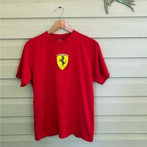 Vintage Scuderia Ferrari t-shirt Big Shield red yellow sz S cars luxury